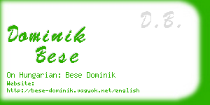 dominik bese business card